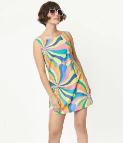 Clothing Smak Parlour Psychedelic Print Sleeveless Mini Dress