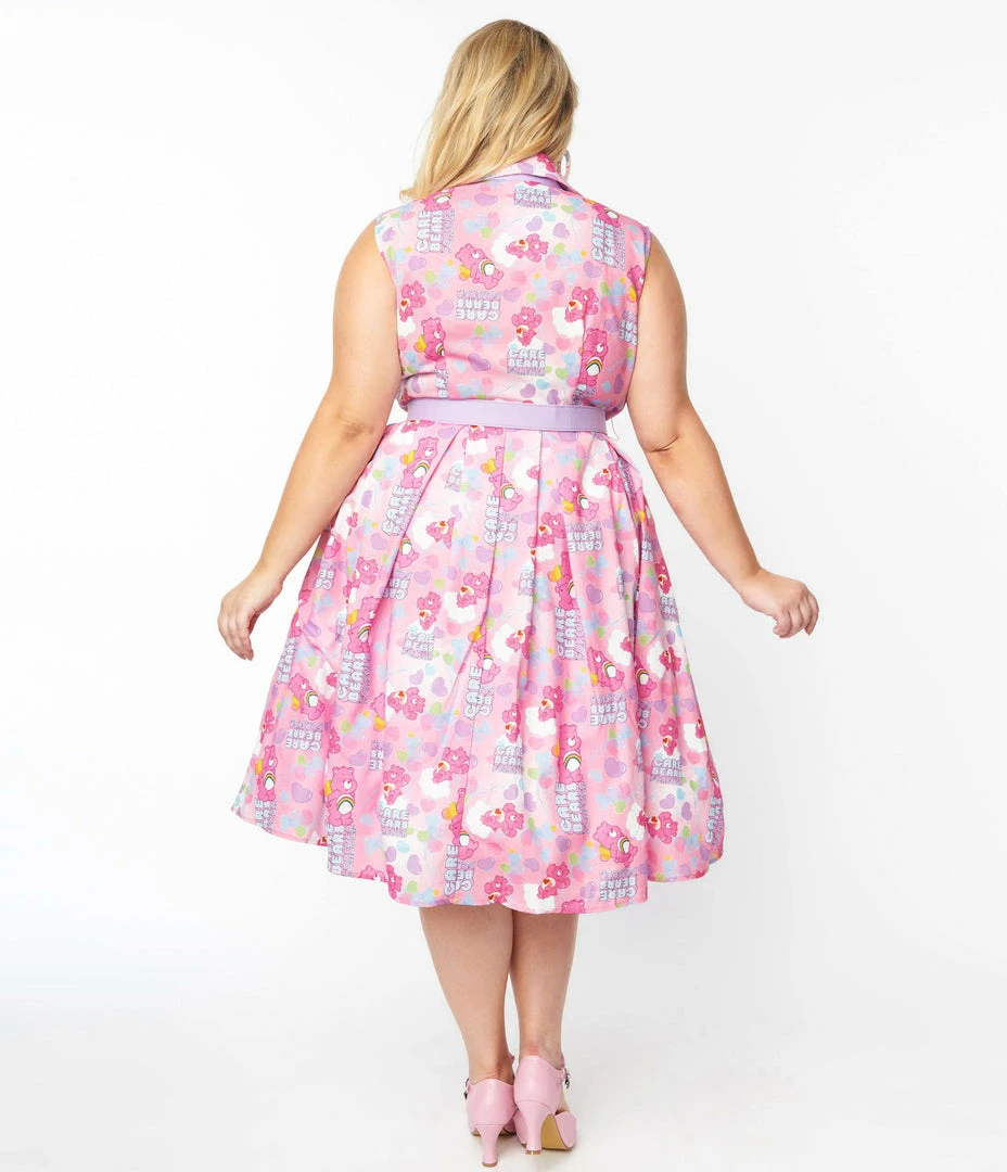 Care Bears X Unique Vintage Plus Size Care Bears Forever Edith Swing Dress