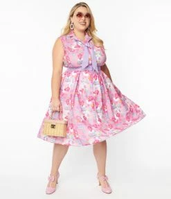 Care Bears X Unique Vintage Plus Size Care Bears Forever Edith Swing Dress