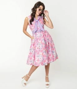 Care Bears X Unique Vintage Care Bears Forever Edith Swing Dress Fan Flair