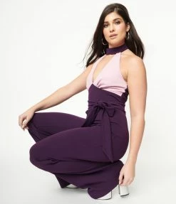 Sale Smak Parlour Purple & Pink Glamour Goddess Jumpsuit
