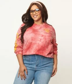 Cakeworthy Plus Size Gryffindor Tie Dye Long Sleeve Tee