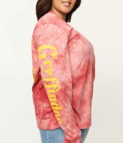 Cakeworthy Plus Size Gryffindor Tie Dye Long Sleeve Tee