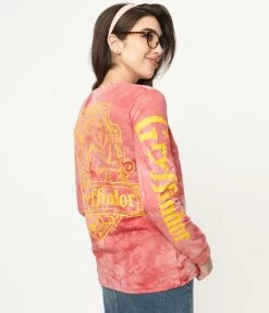 Fan Flair Cakeworthy Gryffindor Tie Dye Long Sleeve Tee