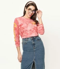 Fan Flair Cakeworthy Gryffindor Tie Dye Long Sleeve Tee