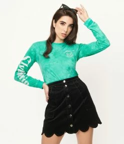 Fan Flair Cakeworthy Slytherin Tie Dye Long Sleeve Tee