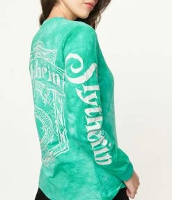 Fan Flair Cakeworthy Slytherin Tie Dye Long Sleeve Tee