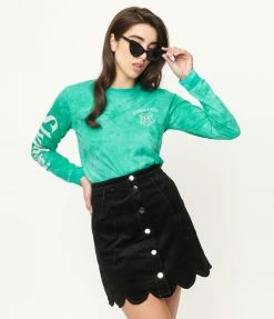 Fan Flair Cakeworthy Slytherin Tie Dye Long Sleeve Tee