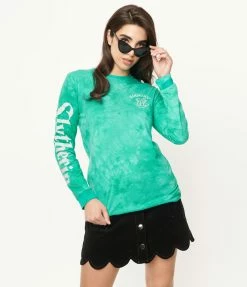 Fan Flair Cakeworthy Slytherin Tie Dye Long Sleeve Tee