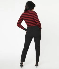 Ellison Black Sailor Button Pants