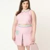 Polly Pocket X Unique Vintage Plus Size 1950s Pink Hide & Seek Skort