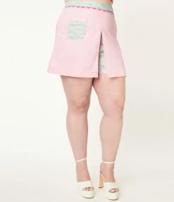 Polly Pocket X Unique Vintage Plus Size 1950s Pink Hide & Seek Skort