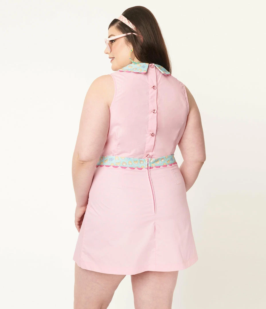 Polly Pocket X Unique Vintage Plus Size 1950s Pink Hide & Seek Skort