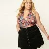 Smak Parlour Plus Size Black Corduroy Campus Mini Skirt Clothing