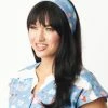 Unique Vintage Light Blue Cat Print Hair Scarf Hair Accessories