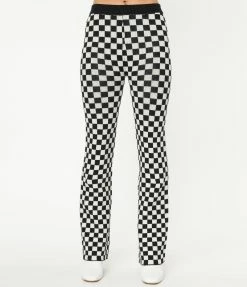Blue Blush Sale Black & White Check Sweater Pants