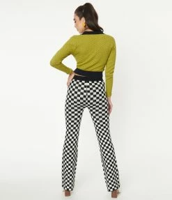 Blue Blush Sale Black & White Check Sweater Pants