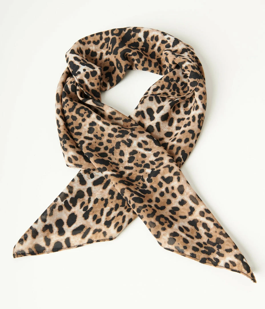 Unique Vintage Leopard Print Hair Scarf Hair Accessories