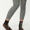 Ana Accessories Black Fishnet & Gingham Heart Ankle Socks