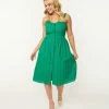 SHEEN Clothing Ltd Green Eyelet Button Up Sundress