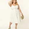 SHEEN Clothing Ltd Plus Size White Eyelet Button Up Sundress Bachelorette