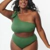 Kingdom & State Plus Size Green Texture Swim Bottoms Swimwear