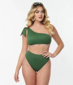 Kingdom & State Green Texture Swim Bottoms Swimwear