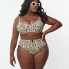 Kingdom & State Plus Size Leopard Print Swim Top Swimwear