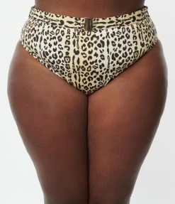 Kingdom & State Plus Size Leopard Print Swim Bottom