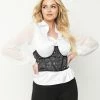 Daisy Corsets Belts Black & Celestial Star Print Open Cup Corset