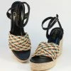 DDK FOOTWEAR, INC Rainbow Woven Espadrille Wedge Sandals Heels & Wedges