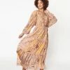 Flying Tomato Mustard Paisley Print Maxi Dress Sale