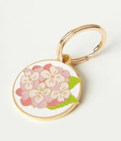 Erstwilder Pink Hydrangea Pet Collar Enamel Charm