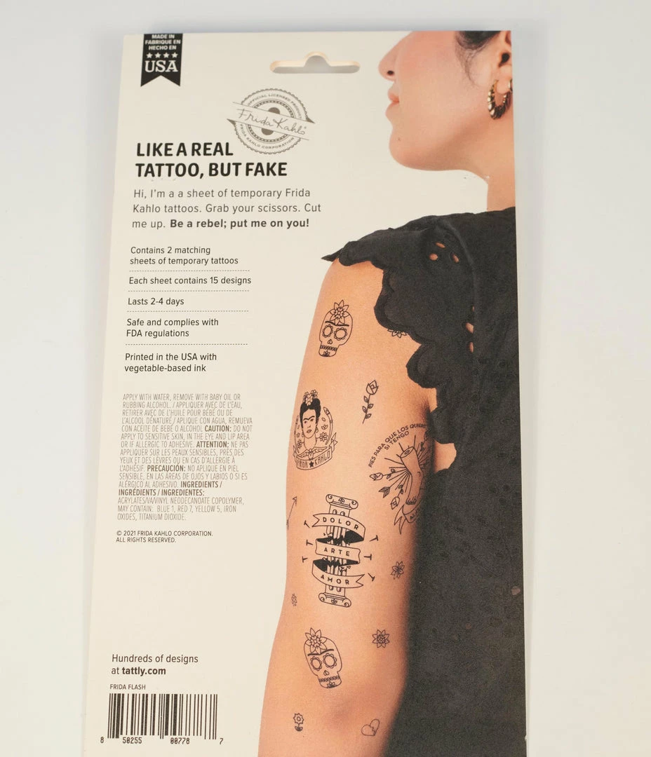 Tattly Sale Frida Kahlo Tattoo Flash Sheets