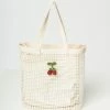 Ana Accessories White Net Mini Tote Handbags
