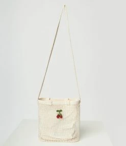 Ana Accessories White Net Mini Tote Handbags