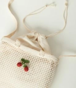 Ana Accessories White Net Mini Tote Handbags