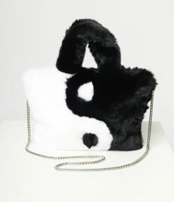 Ana Accessories Yin Yang Fuzzy Handbag Handbags