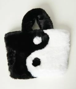 Ana Accessories Yin Yang Fuzzy Handbag Handbags