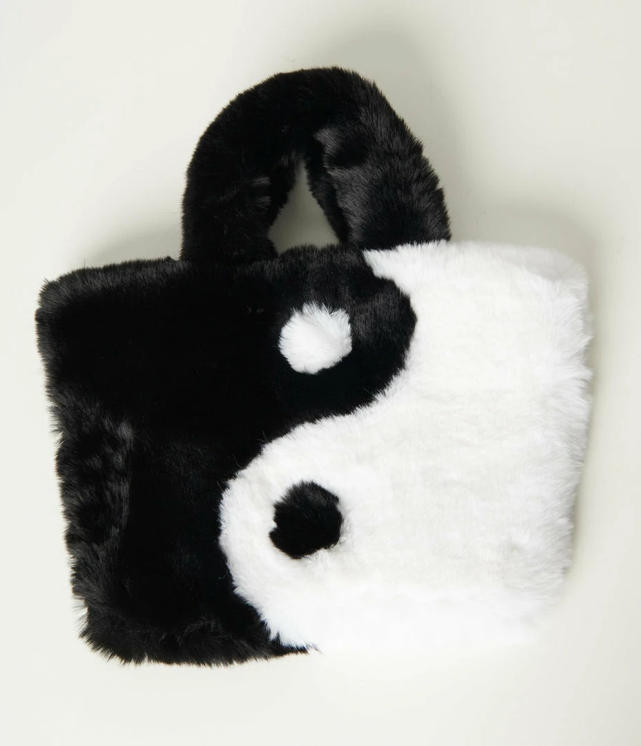 Ana Accessories Yin Yang Fuzzy Handbag Handbags