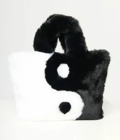 Ana Accessories Yin Yang Fuzzy Handbag Handbags