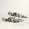 Matisse Black Daisy Print Platform Sneakers