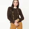 See And Be Seen Sale Brown & Sunflowers Cardigan