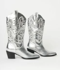 Billini Silver Metallic Cowboy Boot