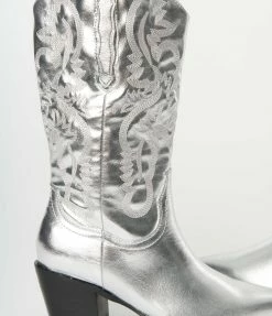 Billini Silver Metallic Cowboy Boot