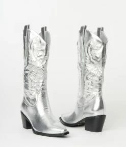 Billini Silver Metallic Cowboy Boot
