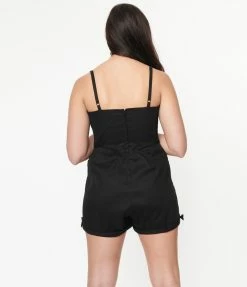 Unique Vintage Black Ossining Romper Sale