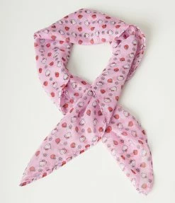 Hello Kitty X Unique Vintage Pink Apple Print Hair Scarf