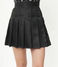 Trending Smak Parlour Black Pleated Mini Skirt