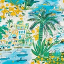 Unique Vintage Seaside Village Print Honeybun Top Sale